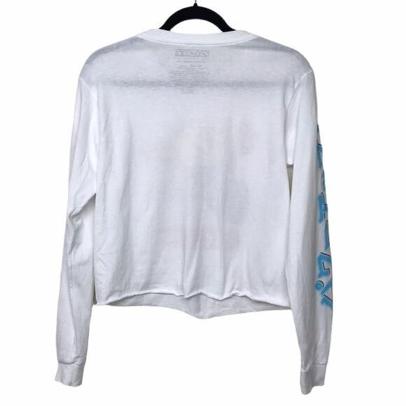 PacMan White Long Sleeve Japanese Graphic Tee T Shirt Small - Picture 2 of 7